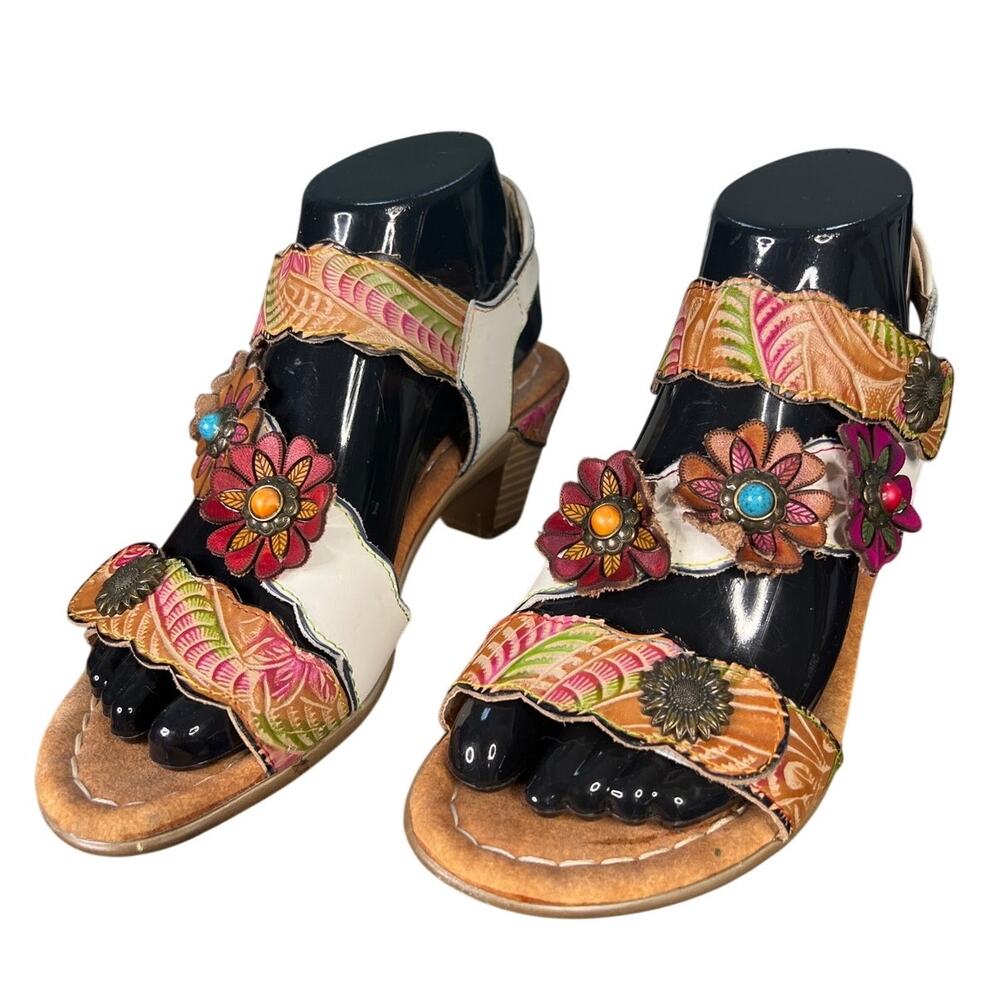 L’artiste By Spring Step Women’s Aromas Purple Floral Sandal Size 37 US 6.5/7 - Picture 6 of 12